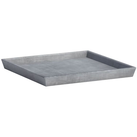 SOTTOVASO QUADRATO GRIGIO 40CM ECOPOTS