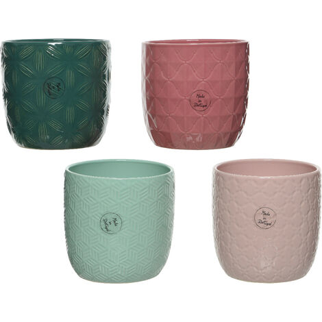 1 VASO IN CERAMICA COLORE ASSORTITO 13CM