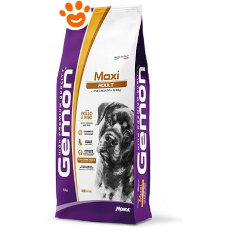 Monge Gemon Dog Maxi Adult Pollo e Riso - Monge Gemon Dog Maxi Adult Pollo e Riso - Sacco Da 15 Kg