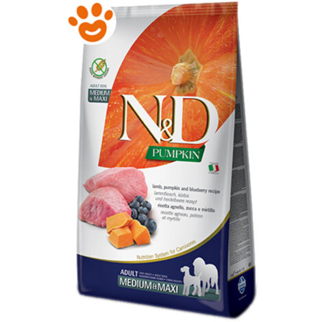 Farmina N&D Cane Medium e Maxi 2,5 kg Zucca Agnello e Mirtillo Adult