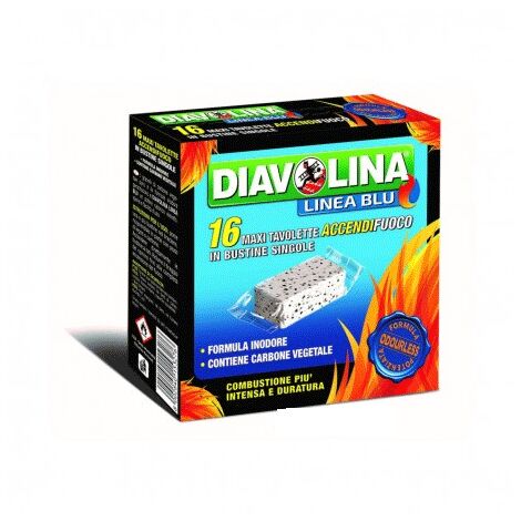 ACCENDIFUOCO LIGNITE DIAVOLINA LINEA BLU SENZA ODORI CUBETTI 48