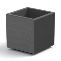 VASO FIORIERA CUBO MATHERIA 40CM ANTRACITE