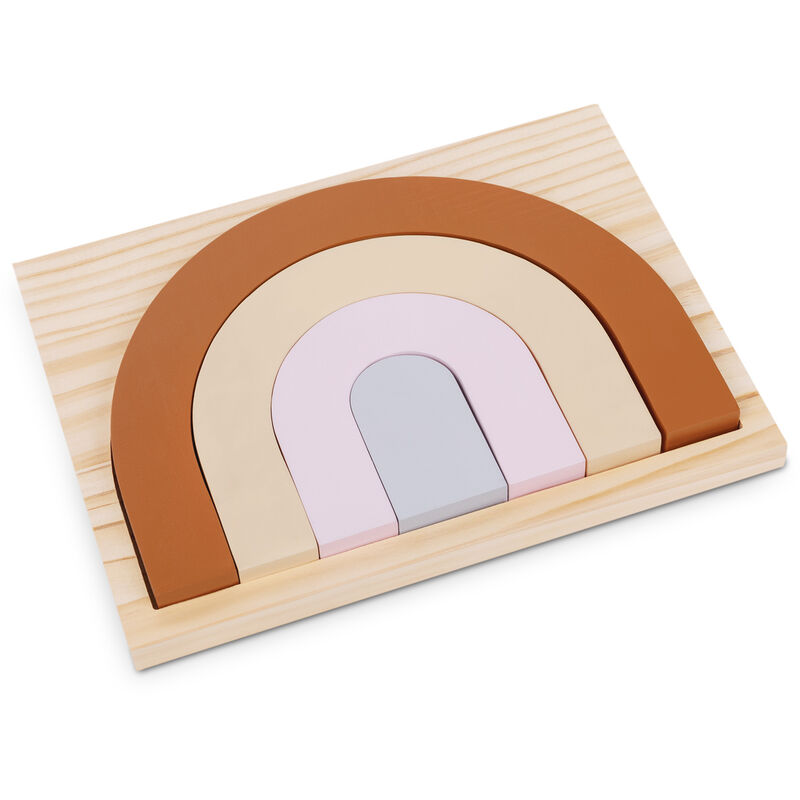 Beeloom - Puzzle 3D Montessori en bois, jouets éducatifs pour enfants et  bébés, design champignon, 8 pièces