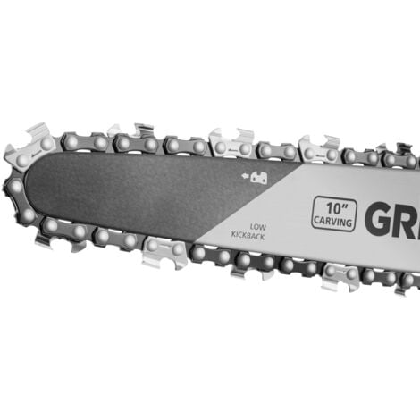 Tronçonneuse moteur à essence 2 temps 25cc 1.4cv, épée 10 pouces, nombre de dents 42, guidon ergonomique, harnais d'épaule - Greencut GS250X-CARVING