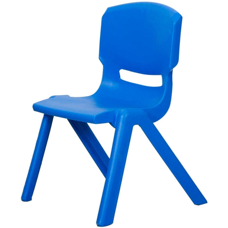 173710 Silla de plástico resistente para niños en varios colores 26x30x50 cm | Azul