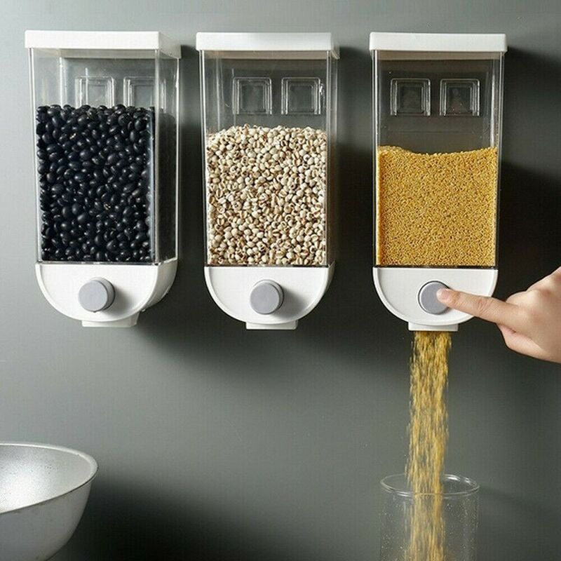 210245 Envase dispensador de cereales Negro 1,5Kg para cereales y