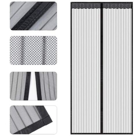 Mosquitera Magnética para Puertas Cierre con Imán 100x210cm Cortina Anti Bichos