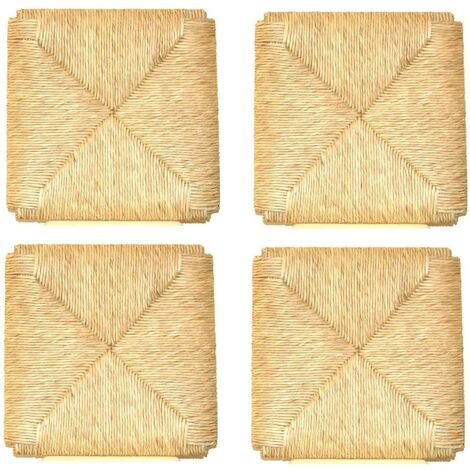 Kit 4 pz asiento silla Sigfrido 998 estructura inferior paja natural 37x37cm