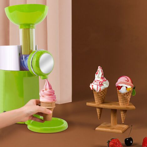 573737 Máquina eléctrica para hacer helados o para postre helado Yogurt Creme  Color: Verde
