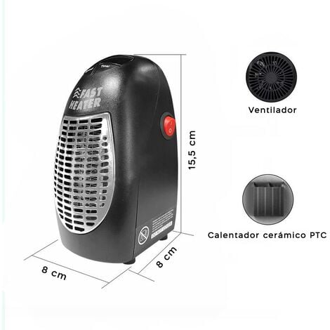 Mini calentador eléctrico inalámbrico portátil de 400 W de bajo consumo