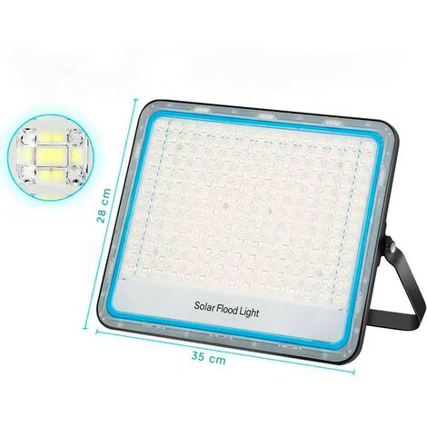 Faro LED Panel Solar Lámpara 400W 79400 Crepúsculo con Mando a Distancia IP66
