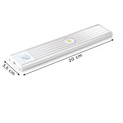 Tira LED Magnética Luz Inteligente 20 cm Recargable por USB Sensor  Movimiento