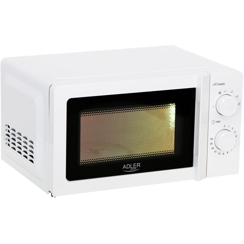 JUNG ADLER AD6205 - Petit micro-ondes compact - Chambre de cuisson de 20 l  - Minuterie 30 min - Fonction décongélation - 700 W - 5 niveaux - Peu