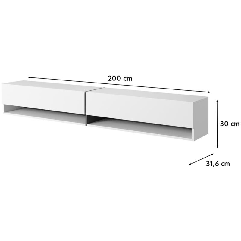 Selsey Telire - TV-Lowboard stehend in Wotan Eiche, Lamellenfront, 140 cm