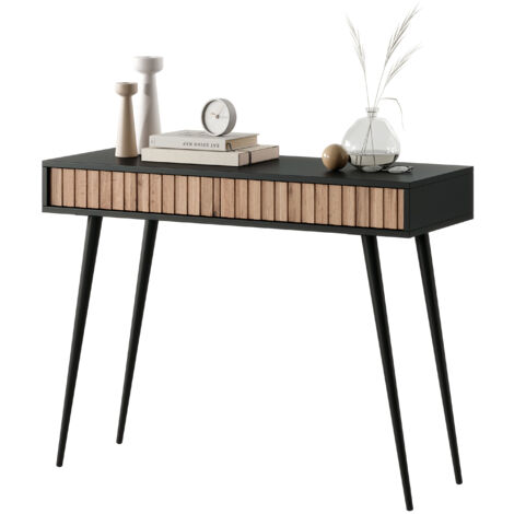 Selsey BELLO - Toeletta - 104 cm - nero/rovere wotan con gambe nere