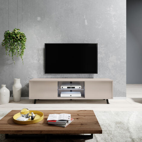 Meuble TV - SELSEY - BEMMI - 150 cm - Vert foncé