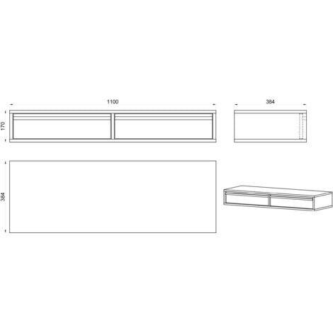 Tavolo Toeletta Selsey Veldio - 90 Cm, Con Cassetto Sospeso, Colore Grigio Beige, Per Camera Da Letto - Foto 7