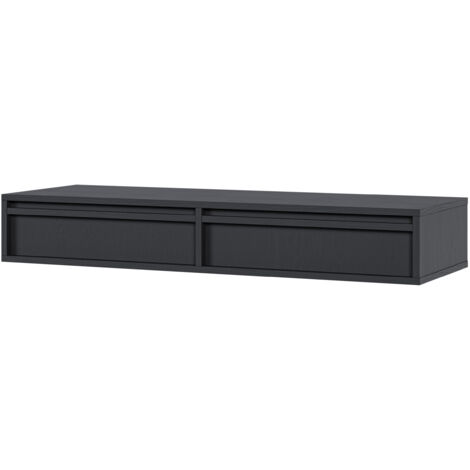 Selsey EVO - Toeletta - 110 cm - con cassetti - sospesa - nero