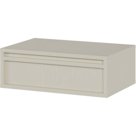Selsey EVO - Comodino - 50 cm - con cassetto - sospeso - crema