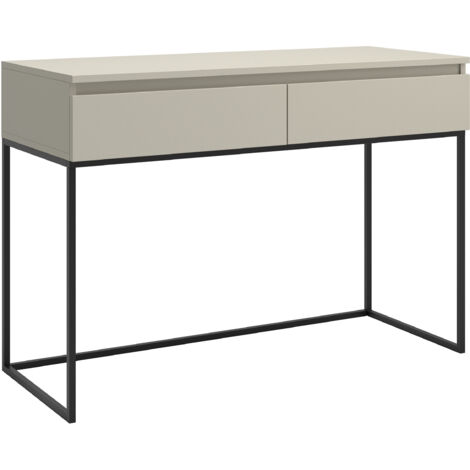 Selsey Bemmi - Consolle con estructura metálica negra -- 120 cm-  Beige gris