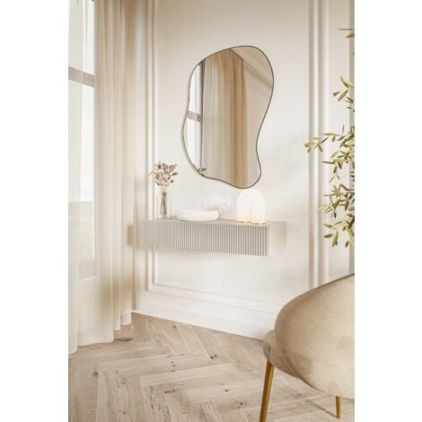 Selsey Veldio Consolle sospesa con cassetto - 90 cm - Beige grigio