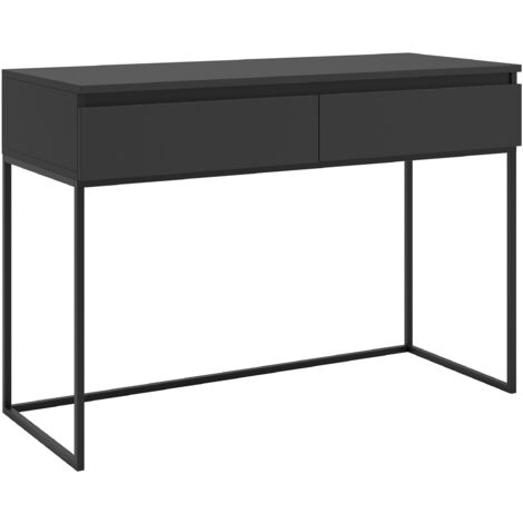 Selsey Bemmi - Consolle con estructura metálica negra -- 120 cm- Nero