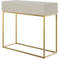 Selsey VELDIO - Console - 90 cm - taupe (grigio-beige) con piedini dorati