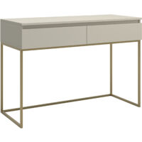 Selsey Bemmi - Consolle con struttura in metallo dorato - 120 cm - Grigio beige