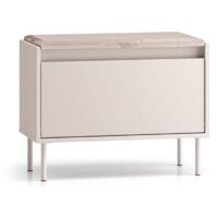 Selsey DIOCE – Panchina portascarpe con ribalta, greige, 69 cm