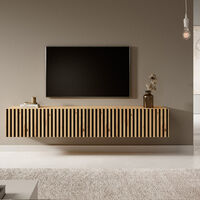 Selsey TELIRE- Mobile TV - 175 cm - colore corpo: rovere artisan, colore frontale: rovere artisan + nero