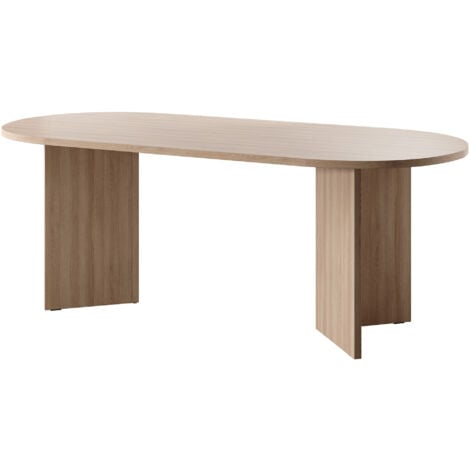 Selsey OVO - Tisch Essstisch oval, Holzoptik Lindberg Eiche, 204 x 90 cm