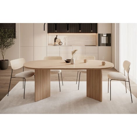 Selsey OVO - Tisch Essstisch oval, Holzoptik Lindberg Eiche, 204 x 90 cm