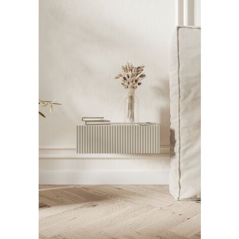 Selsey Veldio - Nachtkonsole mit Schublade, Graubeige, 50 cm