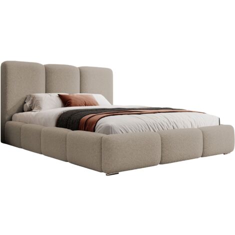 Selsey Bauro - Polsterbett 180x200 cm, mit Stauraum und Bouclé-Bezug, beige (1/3)