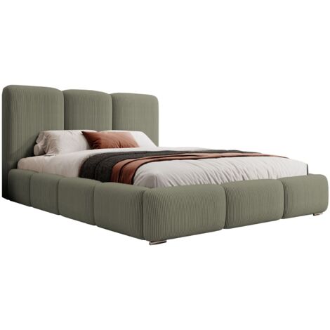 Selsey Bauro - Polsterbett 140x200 cm, mit Stauraum und Cordbezug, olivgrün (1/3)