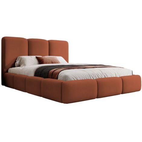 Selsey Bauro - Polsterbett 180x200 mit Stauraum und Samtbezug, kupferbraun (1/3)