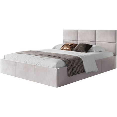 Selsey Nestio – Polsterbett 140x200 mit Bettkasten, Samtbezug, hellbeige (1/5)