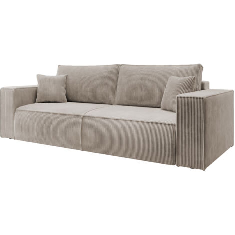Selsey Farese 3-Sitzer Schlafsofa mit Bettzeugbehälter 257 cm in beige