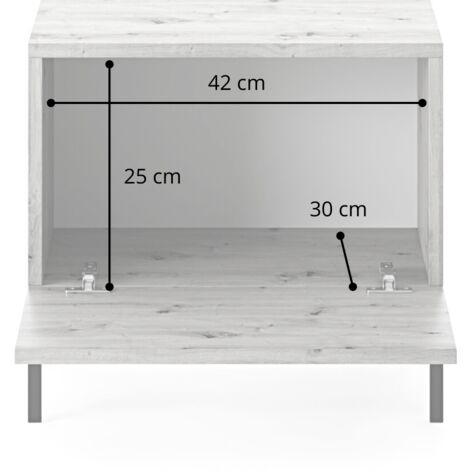 Selsey LAMMELO - Nachttisch - graubeige