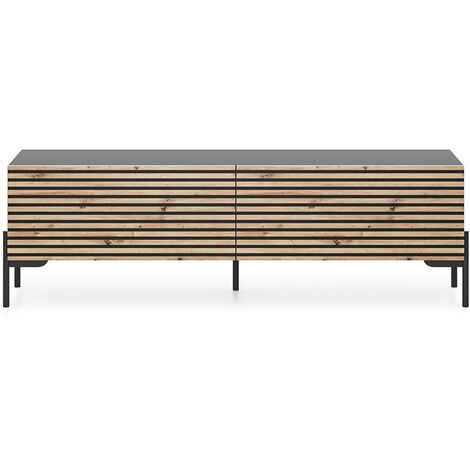 Selsey Cassettiera A 2 Ante In Melammina Bianca Con Gambe Dorate – 92 Cm, Design Moderno - 2