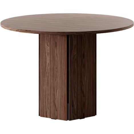 Esstisch HEXA - rund 110 cm - Wisconsin Nussbaum