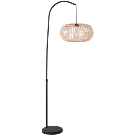 BRILLIANT Lampe enthalten) Fußschalter Standleuchte geeignet Jesper Normallampen A60, Mit 60W, für (nicht E27, 39cm schwarz Gitter 1x