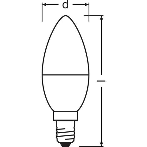 Ledvance/Osram „Classic“ LED-Glühbirne E14 4,9W 470Lm 2700K 200º IP20