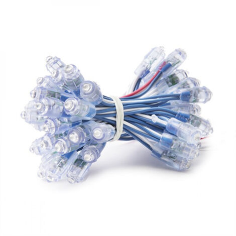 Pixel-LED 0,1 W 2 lm 9 mm 5 V Epistar (String 50 Einheiten) Blau 50.000 Std. [DE-PIX-9-B]