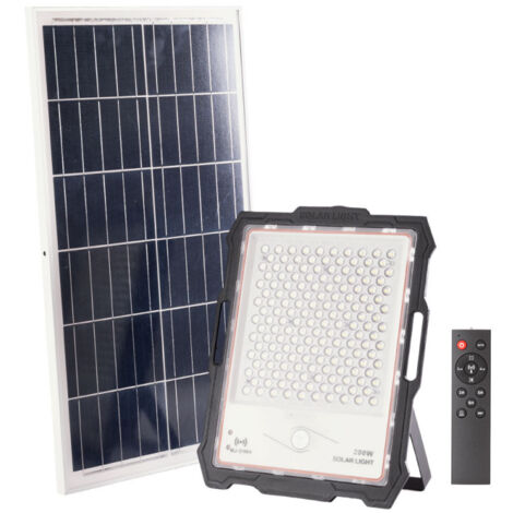 Solar-LED-Projektor 200 W, 20.000 lm, Sensor, Fernbedienung: 5 V, 35 W, Batterie: 3,3 V, 30.000 mA [LUM-MJ-DW904]Greenice