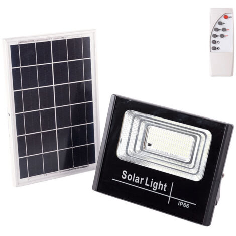 Solar-LED-Flutlicht 45 W 6500 K Panel: 6 V/6 W Batterie: 3,2 V/3000 mAh Fernbedienung [HO-SOLARFL-45W-01]