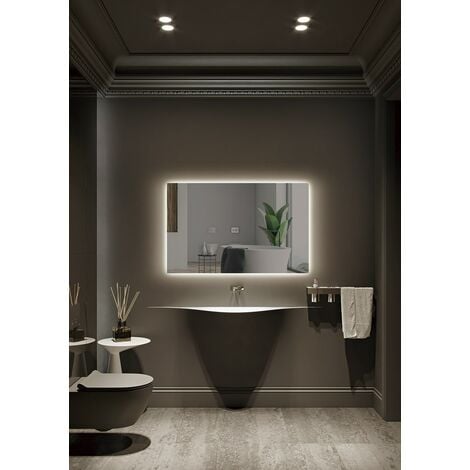 Badezimmer Indirekte Spiegel Rund mit Home 7, Beleuchtung Schminkspiegel Typ (Ø50cm) Paco Beleuchtung