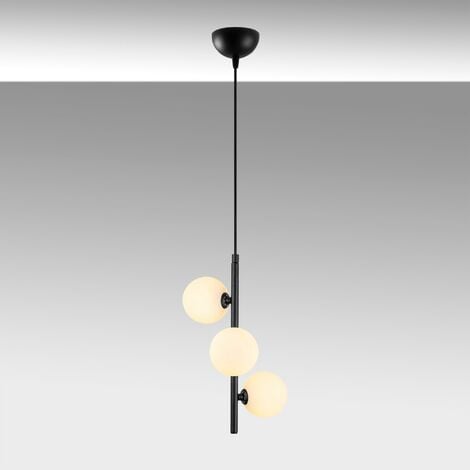 BRILLIANT Lampe, Curly Pendelleuchte 3flg chrom, Glas/Metall, 3x A60, E27,  40W,Normallampen (nicht enthalten)
