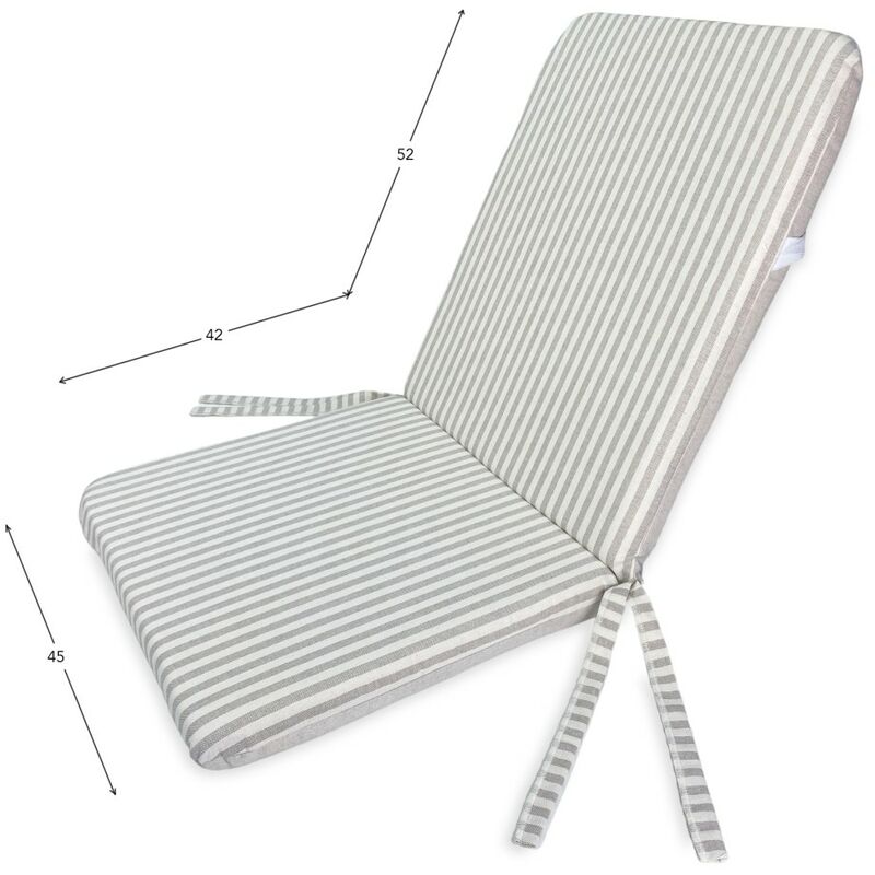 Cuscino Per Sedia In Pelle Rimovibile – 80x40x5 Cm – Grigio – Con Cinghie Antiscivolo – Imbottitura In Spugna – Per Esterno/Interno, Patio, Dondolo