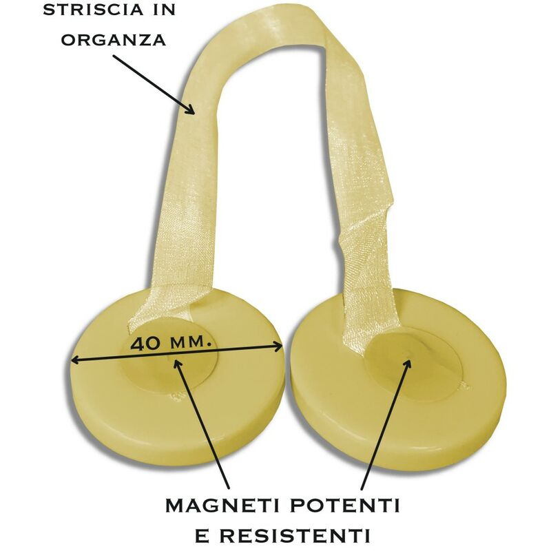 CALAMITA FERMA TENDA ELENA GIALLO CALAMITE PER TENDE FERMATENDE MADREPERLA